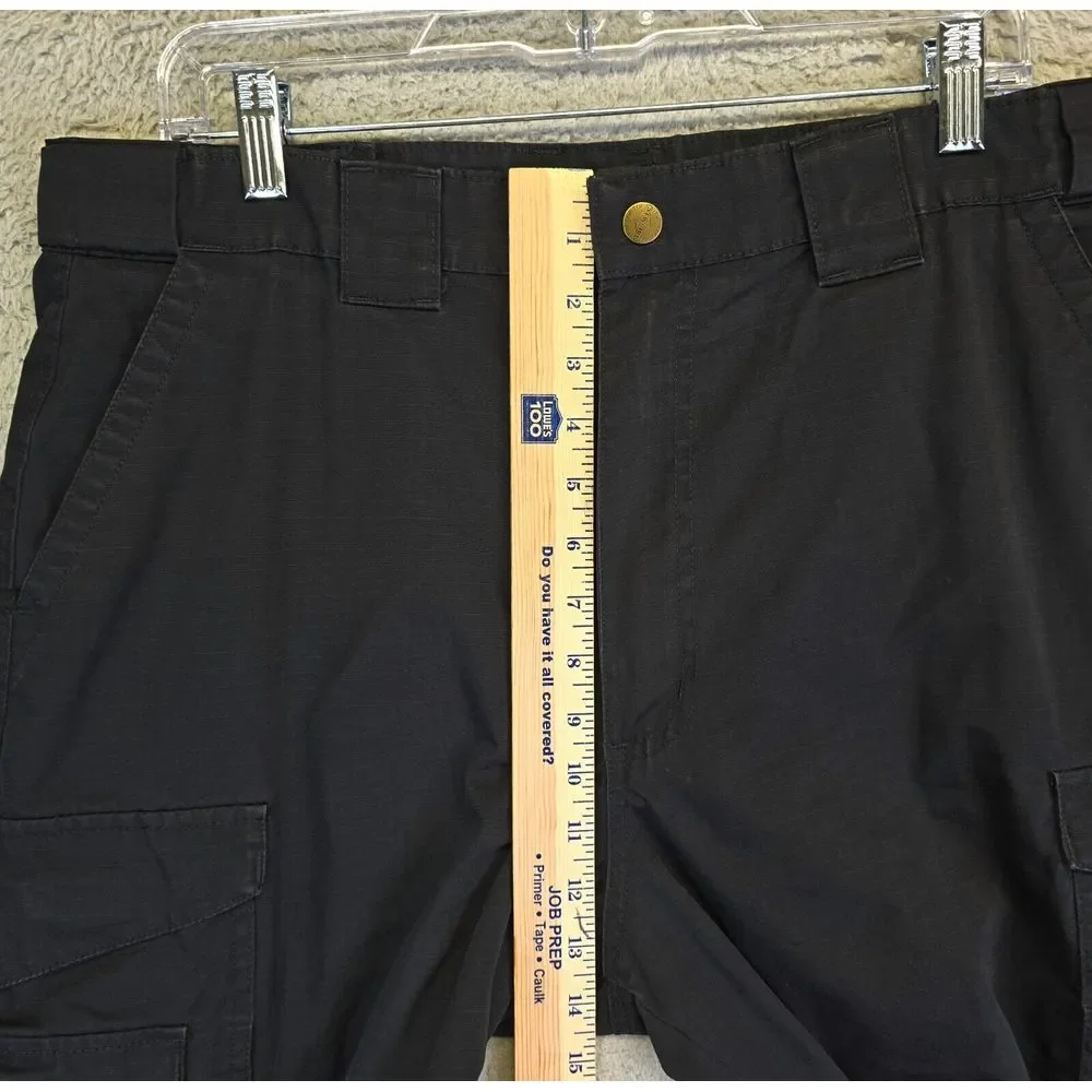 True Spec Pants Mens 36x30‎ Black Cargo Ripstop Fabric Rugged Hiking Trekking